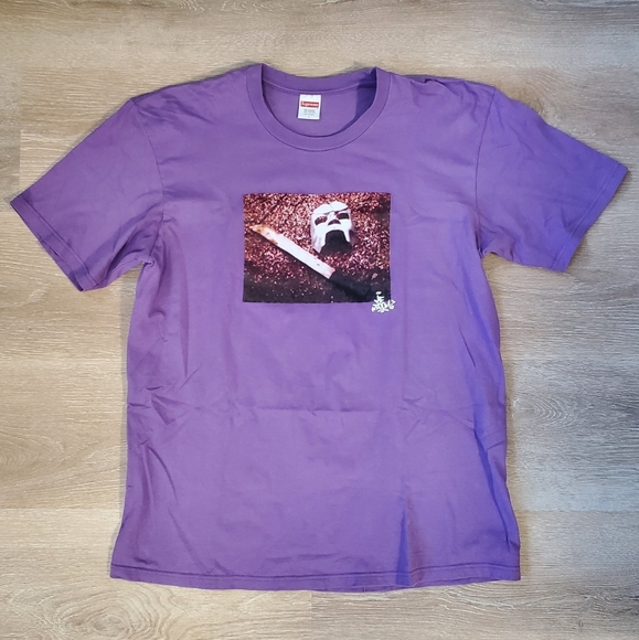 Supreme MF DOOM Tee Dusty Purple FW23 Size Large T-shirt NWOT New Without Tags - Picture 2 of 8